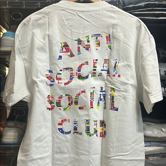 Anti Social Social Club Flag Tee White Men's Size L - Picture 3 of 5